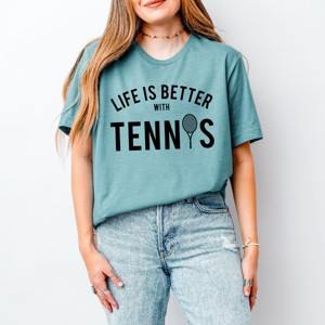 Simply Sage Market Life Is Better With Tennis Short Sleeve Tee - 1 of 4