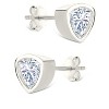 SHINE by Sterling Forever Sterling Silver Trillion Cut Bezel Set Stud Earrings - 4 of 4