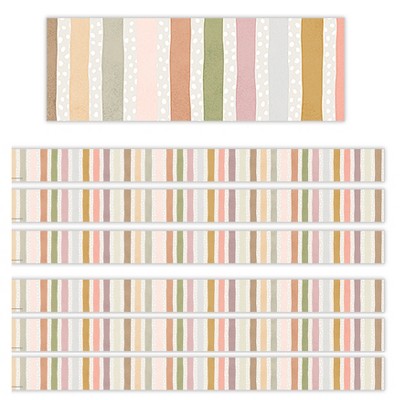 Teacher Created Resources® Terrazzo Tones Stripes Straight Border Trim, 35 Feet Per Pack, 6 Packs