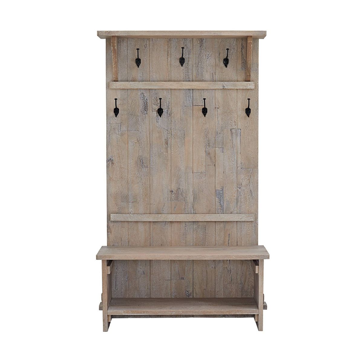 70" Hall Tree Driftwood - Alaterre Furniture - thumbnail 6