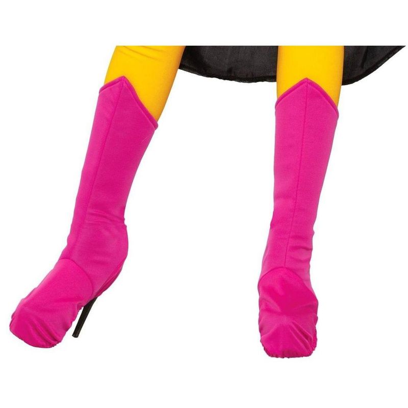 Superhero Pink Costume Boot Tops Adult, 1 of 2