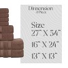 Home Weavers Elegance Essentials 550GSM 100% Cotton Zero Twist Super Absorbent Bath Towel Set - 2 of 4