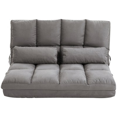 Homcom Convertible Floor Sofa Chair, Folding Upholstered Couch Bed ...