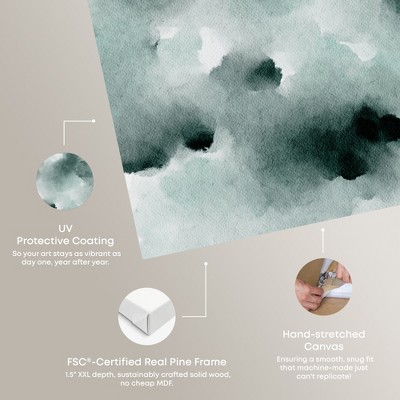 Diluted Smoke in the Snow Abstract Watercolor Canvas Art, 16" x 20"