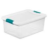 Sterilite Multipurpose Plastic Stackable Storage Box Container with Latching Lid for Home or Office Organization