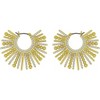 14K Gold Plated Triple Huggie Illusion Stud Earrings | Double Huggie Hoop Earrings for One Hole | Gold Hoop Earrings for Women - 3 of 4