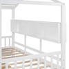KTMBDW House Bed, Wood Kids House Bed with Roof, 2 Drawers and Storage Shelves, Bed Frame for Toddlers Teens Girls Boys, No Box Spring Needed - 3 of 4