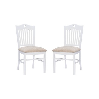 Set of 2 Ragan Upholstered Chairs White - Linon