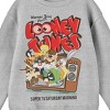 Looney Tunes Vintage Super TV Saturday Morning Crew Neck Long Sleeve Athletic Heather Boy's Sweatshirt - 2 of 2