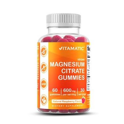 Magnesium Citrate 600mg 60 Vegan Gummies