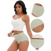 INSPIRE CHIC Women's High-Waisted Full-Coverage Underwear Wave Trim No Trace Briefs - 3 of 4