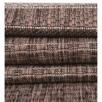 Brown Synthetic Rectangular Outdoor Easy Care Rug, 9' x 12'