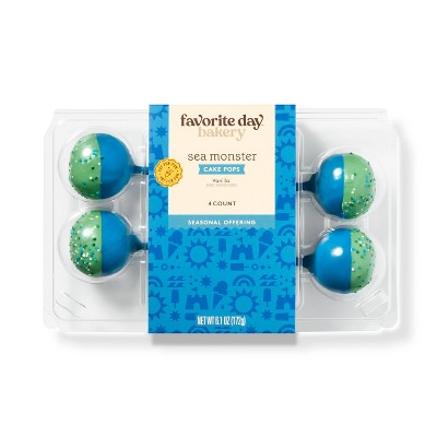Dual Dip Vanilla Sea Monster Cake Pops - 6.1oz/4ct - Favorite Day™