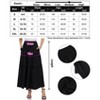 Womens High Waisted Long Skirts A Line Boho Ruffle Flowy Tiered Pleated Maxi Skirt with Pockets - 4 of 4
