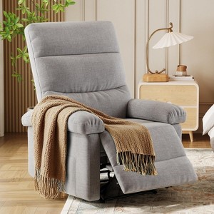 Recliner Chair for Adults,Manual Fabric Recliner with Side Pocket,Adjustable Single Sofa with Ergonomic Back Support,for Living Room, Nursery,Bedroom - 1 of 4