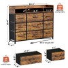 WOWLIVE 9 - Drawer Dresser with 2-Tier Open Shelf, Dresser with Power Outlet & LED, 43"W Dresser for Bedroom, TV Stand - 2 of 4