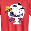 Women's - Peanuts - Snoopy Woodstock Vampire Short Sleeve Graphic T-Shirt - 2 of 4