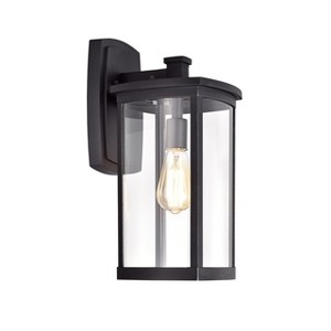 Chloe Lighting Quill Transitional 1 Light Textured Black Outdoor Wall Sconce 17" Height - 1 of 4