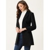 Allegra K Women's Notched Lapel Single Breasted Button Down Outerwear Winter Coats - 3 of 4