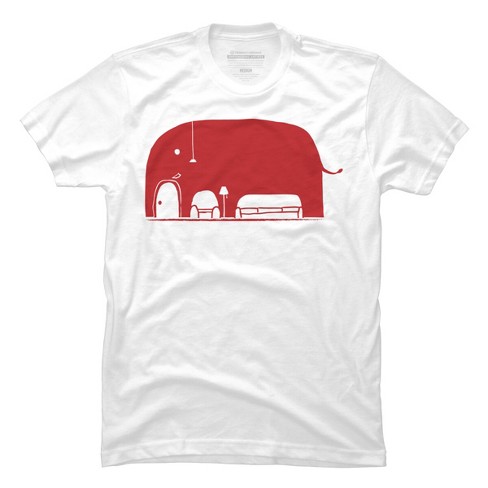 Men's Design By Humans The Elephant In The Room By Radiomode T-shirt ...