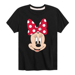 Girls' - Disney - Minnie Face Short Sleeve Graphic T-Shirt - 1 of 4