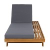Christopher Knight Home Dawn Patio Rustic Acacia Wood Adjustable Chaise Lounge with Water-Resistant Cushion - 2 of 4