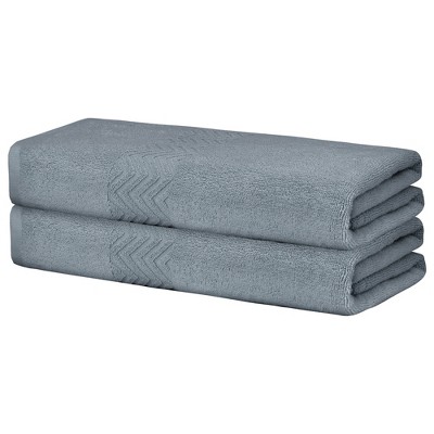 Unique Bargains Absorbent Quick Dry Plush Textured Comfort Bath Towels 2 Packs