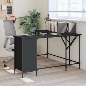 vidaXL Desk Black 55.5 in.x55.5 in.x29.5 in. Engineered Wood - 1 of 4