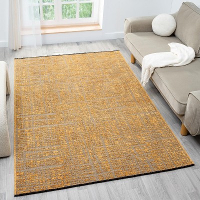 Luxe Weavers Machine Woven Two Tone Fringed Indoor Area Rug