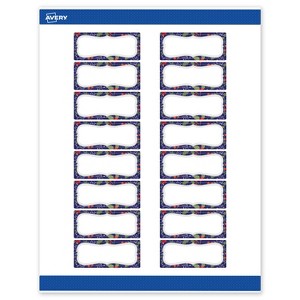 Avery Labels, 1" x 2-5/8", Silver-Navy, Matte, 160ct - 1 of 4