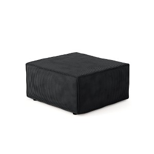 XIZZI Modular Corduroy Sectional Sofa: 5 Sold-Separately Units (Corner, Arms, Ottoman) | Black/Camel | Standard/Large Cushion Options | DIY Friendly - 1 of 4