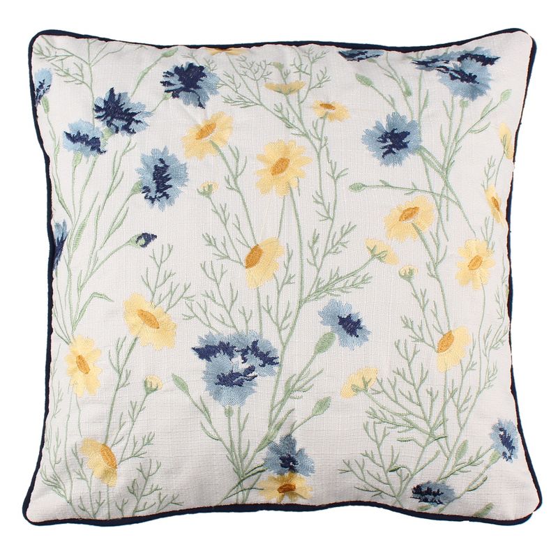 Linnea Blue Floral Decorative Pillow - Levtex Home, 1 of 4