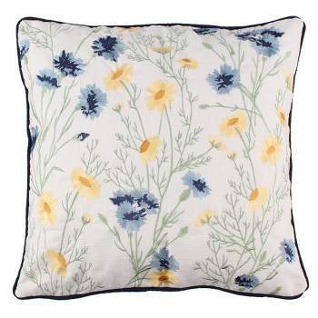 Linnea Blue Floral Decorative Pillow - Levtex Home