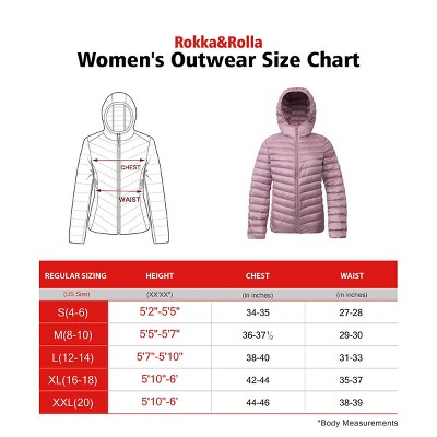 Rokka&Rolla Women's Ultra-Light Real Down Packable Puffer Jacket-Nostalgia Rose, size XX Large — фото 2