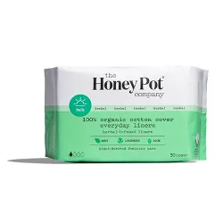 The Honey Pot Organic Cotton Herbal Pantiliners - 30ct