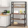 Lirago Brown Iron Frame and Chipboard 5-Tier Kitchen Rack 31.5x15.7x66.5 Inch with Countertop - 3 of 4