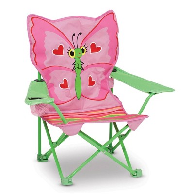 Melissa & Doug Sunny Patch Bella Butterfly Outdoor Folding Lawn and Camping Chair with Carrying Case