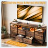 Jojoka 63" Dresser TV Stand with 11 Fabric Drawers, LED Lights & Charging Ports, Storage Organizer for Bedroom or Living Room - 3 of 4