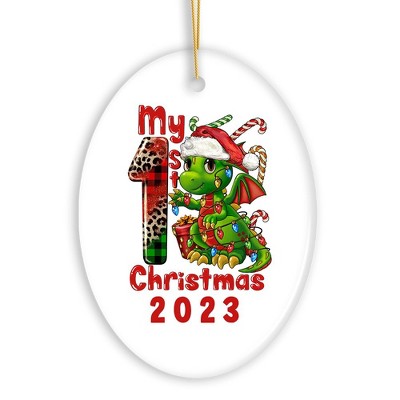 My First Christmas Baby Dinosaur Ornament| OrnamentallyYou