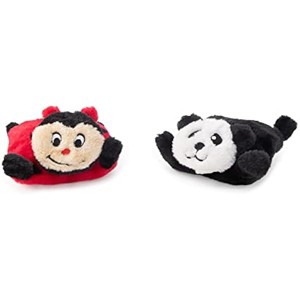 ZippyPaws Squeakie Pad - No Stuffing Dog Toy Unstuffed Chew Toy, Soft Plush Puppy Products, Ladybug & Panda - 6.5" - 1 of 1
