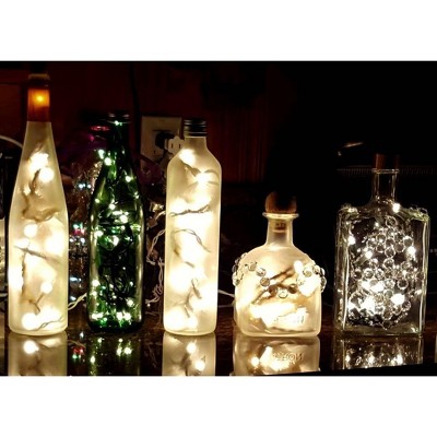 Novelty Lights 10 Light Warm White LED Christmas Craft Mini Light Set (White Wire, 5 Feet)