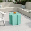 Christopher Knight Home Ava Modern Patio Lightweight Concrete Modular Puzzle Side Table with Convex Edge Design - 2 of 4
