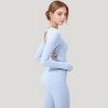 Anna-Kaci Active Women's Long Sleeve Cropped Sports Top with Open Back and Crisscross Strap Detail - 3 of 4
