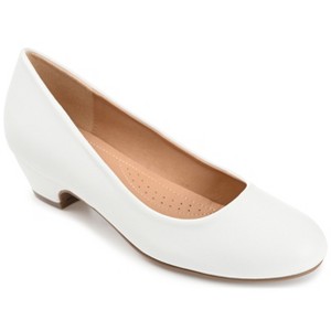 Journee Womens Saar Comfort Insole Round Toe Kitten Heel Pumps - 1 of 4