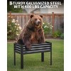 Large Raised Garden Bed with Legs, 48×24×32 in Galvanized Elevated Planter Box for Backyard, Patio, Balcony, 400lb Capacity, Black - 3 of 4