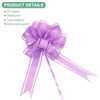 Unique Bargains Plastic Flower Ribbon Glossy Appearance Durable Gift Wrap Bows 10 Count - 2 of 4
