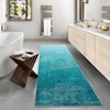 Modern Abstract Rug Washable Rug Ombre Rug Distressed Medallion Rug for Living Room, Stain Resistant Thin Rug with Non Slip Backing, Foldable Rug - 4 of 4