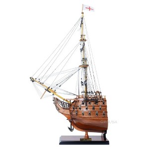 HMS Victory Bow Section – 28.5" Height Wooden Ship Model – Brass Detail Display By Old Modern Handicrafts - 1 of 4