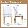 Kumasinova 37" Mid Century Dining Chairs Set of 4/6,Breathable PU Leather Kitchen Chairs with Shell Design,Ergonomic Kitchen Chairs with Backrest - 2 of 4