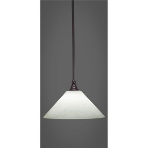 Toltec Lighting Any 1 - Light Pendant in  Espresso with 12" White Muslin Shade - 1 of 1